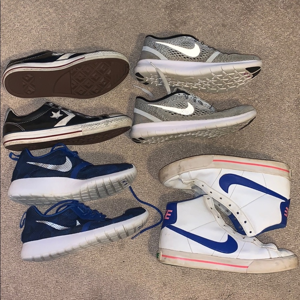 BUNDLE OF NIKE AND CONVERSE SHOES
